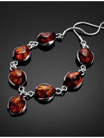 Bold Amber Necklace In Sterling Silver The Cat's Eye, image , picture 3