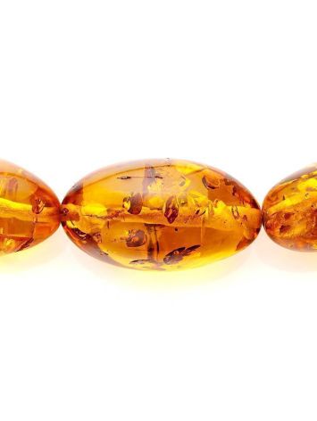Olive Cut Amber Beaded Necklace, image , picture 4