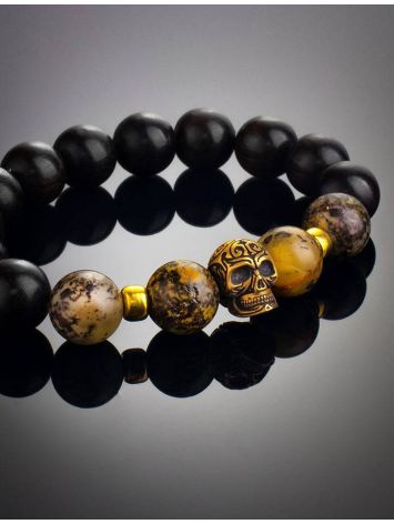 Black Amber Bracelet With Wooden Beads The Cuba, image , picture 2