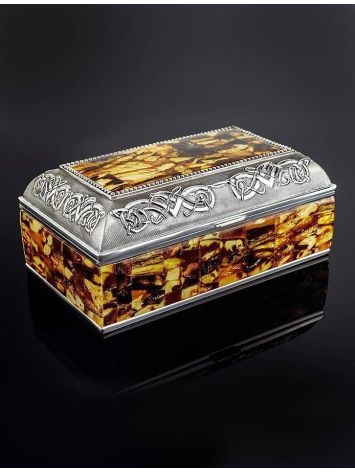 Mosaic Amber Jewelry Box, image , picture 2