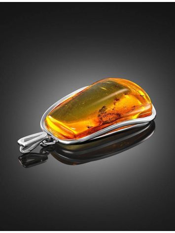 Amber Pendant In Sterling Silver With inclusions the Clio, image , picture 2