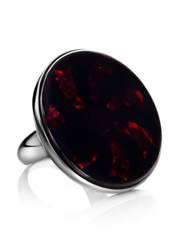Cocktail Amber Ring In Sterling Silver The Monaco, Ring Size: 6.5 / 17, image , picture 4