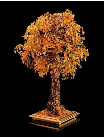 Cognac Amber Decorative Feng Shui Money Tree, image , picture 2