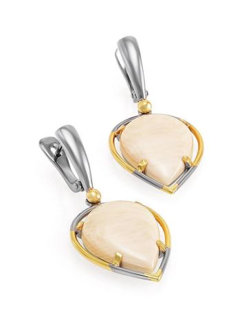 Drop Cut Mammoth Tusk Earrings In Gold-Plated Silver The Era, image , picture 3