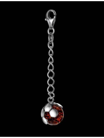Silver Keychain With Cherry Amber The League, image , picture 2