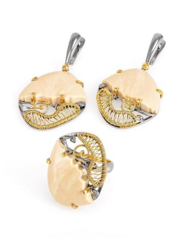 Voluptuous Mammoth Tusk Earrings In Gold-Plated Silver The Era, image , picture 4