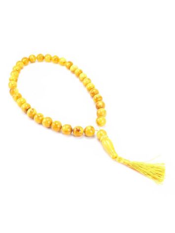 Honey Amber Muslim Prayer Beads With Tassel, image , picture 3