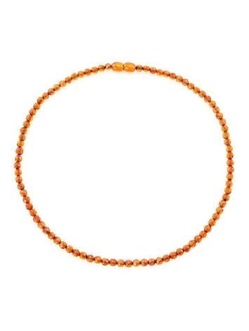 Faceted Cognac Amber Beaded Necklace The Prague, image , picture 3