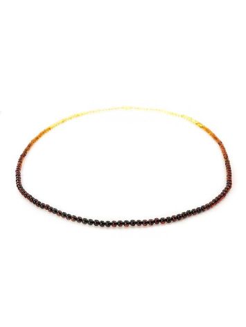 Extra Long Two-Toned Amber Beaded Necklace The Prague, image , picture 3
