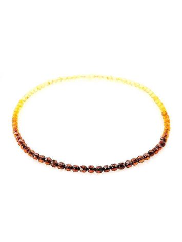 Faceted Two-Toned Amber Beaded Necklace The Prague, image , picture 3