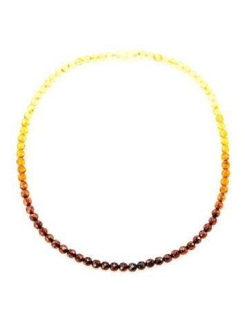 Faceted Two-Toned Amber Beaded Necklace The Prague, image , picture 4