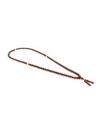 108 Cherry Amber Buddhist Prayer Beads With Dangle, image , picture 4