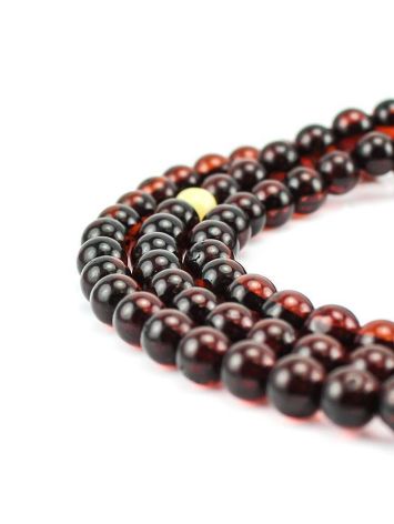 108 Cherry Amber Buddhist Prayer Beads With Dangle, image , picture 2