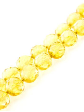 Faceted Amber Ball Beaded Necklace The Prague, image , picture 3
