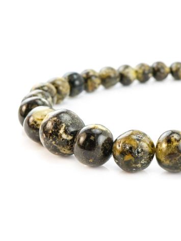 Dark Amber Ball Beaded Necklace The Meteor, image , picture 4