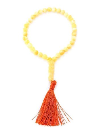 33 Honey Amber Islamic Rosary Beads With Tassel, image , picture 3