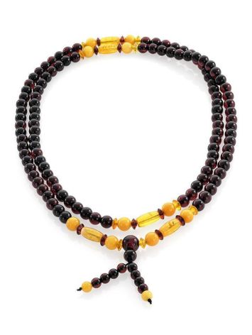 108 Multicolor Amber Mala Beads With Dangle, image , picture 3