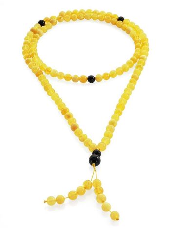 Honey Amber Buddhist Prayer Beads With Dangle, image , picture 3