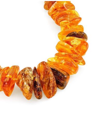 Bold Raw Amber Beaded Necklace, image , picture 4