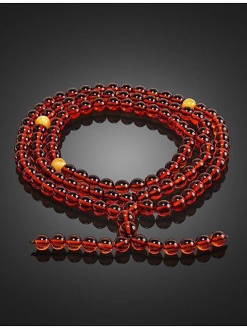 Cognac Amber Buddhist Prayer Beads, image , picture 2
