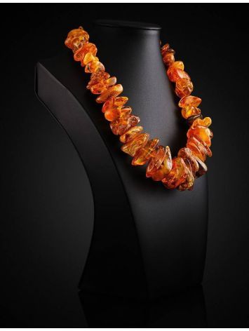 Bold Raw Amber Beaded Necklace, image , picture 2
