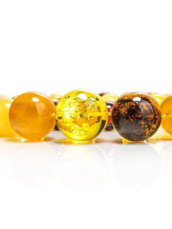 Bold Multicolor Amber Ball Beaded Necklace, image , picture 5