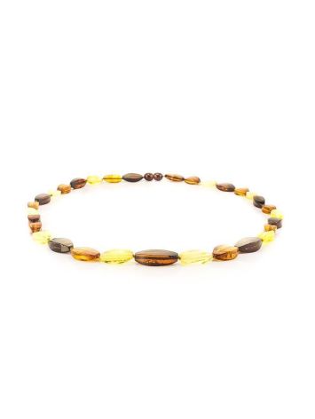 Faceted Multicolor Amber Beaded Necklace, image , picture 4