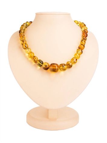 Exclusive Amber With Inclusions Beaded Necklace, image 