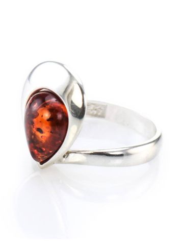 Sterling Silver Ring With Amber Stone The Orion, Ring Size: 5.5 / 16, image , picture 4