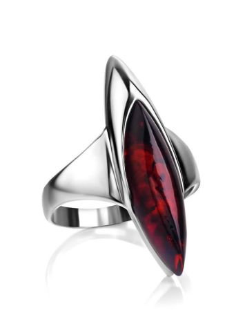 Cherry Amber Ring In Sterling Silver The Gaudi, Ring Size: 6 / 16.5, image , picture 4
