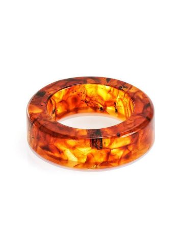 Amber Band Ring With Nacre The Magma, Ring Size: 6.5 / 17, image , picture 4