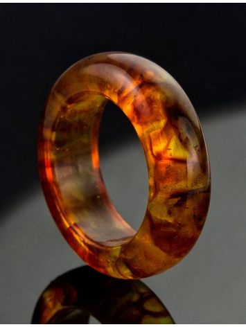 Natural Amber Band Ring The Magma, Ring Size: 5 / 15.5, image , picture 2