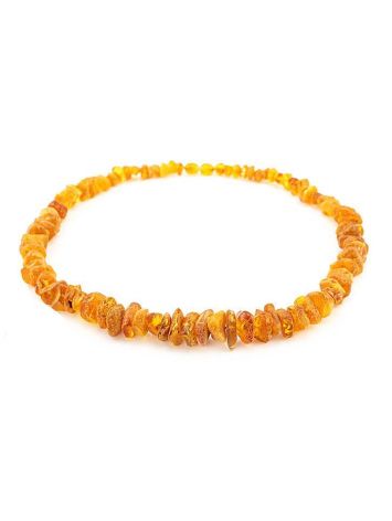 Raw Cut Amber Beaded Necklace, image , picture 4