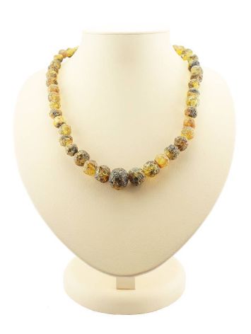Hammer Cut Amber Necklace The Meteor, image 
