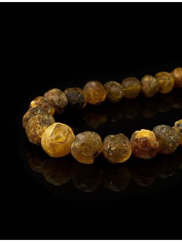Hammer Cut Amber Beaded Necklace The Meteor, image , picture 2