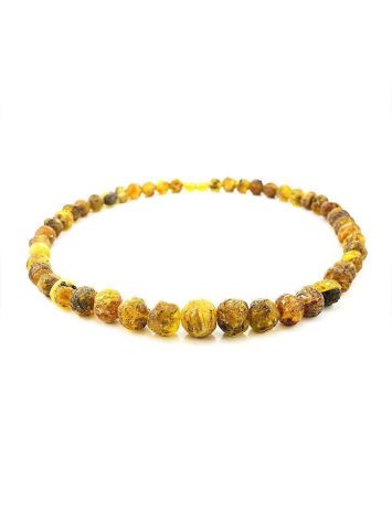 Hammer Cut Amber Beaded Necklace The Meteor, image , picture 5