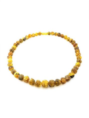 Hammer Cut Amber Beaded Necklace The Meteor, image , picture 3