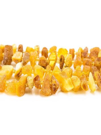 Raw Amber Beaded Necklace With Dangles, image , picture 7