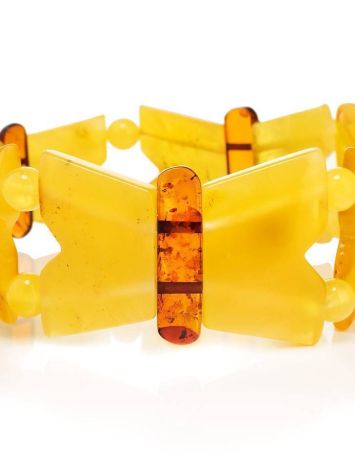 Multicolor Amber Stretch Bracelet The Butterfly, image , picture 4