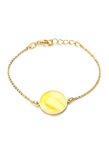 Laconic Gold Plated Bracelet With Natural Amber The Monaco, image 