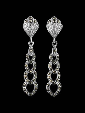Sterling Silver Dangles With Black Marcasites The Lace, image , picture 2