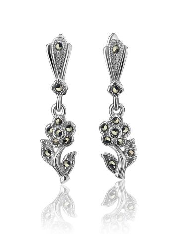 Silver Floral Dangles With Marcasites The Lace, image , picture 3