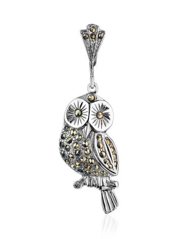 Silver Owl Pendant With Marcasites The Lace, image 