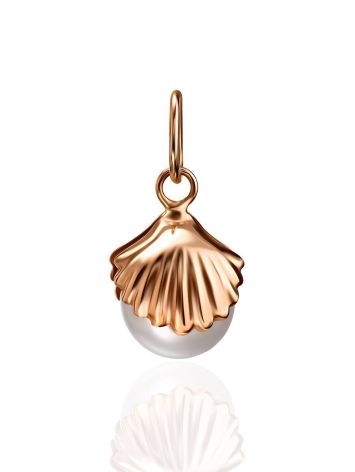 Golden Shell Pendant With Cream Cultured Pearl The Serene, image , picture 3