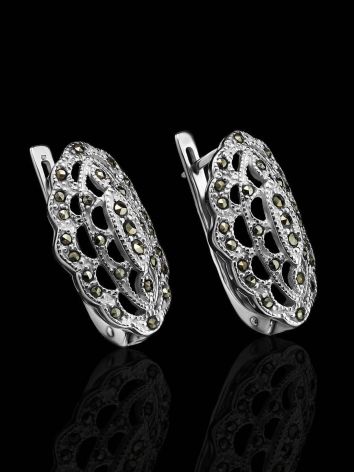 Sterling Silver Earrings With Marcasites The Lace, image , picture 2