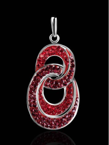 Red Crystal Encrusted Pendant The Eclat, image , picture 2