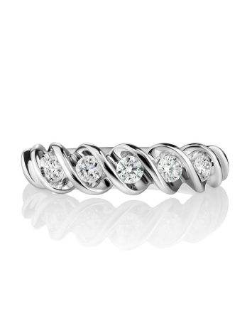 White Gold Diamond Ring, Ring Size: 7 / 17.5, image , picture 3
