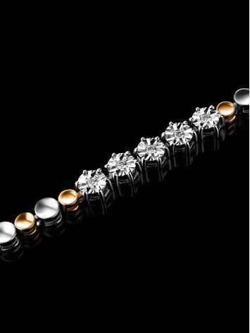 Two Toned Golden Bracelet With Diamonds, image , picture 2