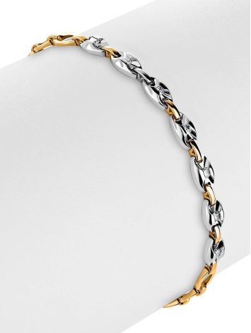 Golden Chain Bracelet With Diamonds, image , picture 3
