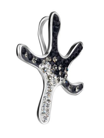 Silver Starfish Pendant With Black And White Crystals The Jungle, image , picture 4